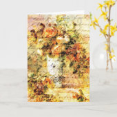Rozen in een Vase Kaart (Gele Bloem)