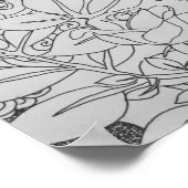 Rozen in inkt poster (Hoek)