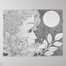 Rozen in inkt poster