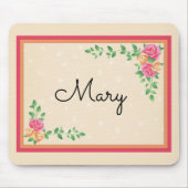 Rozen in Lijst Name Country Mousepad Muismat (Voorkant)