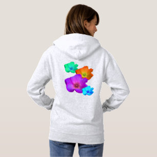 Rozen in onwerkelijke kleuren hoodie