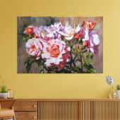 Rozen in Pavlovsk - Elegant olieverfschilderij van Canvas Afdruk (Insitu (Woonkamer))