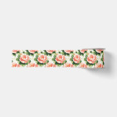 Rozen in Peach Pink Pattern Grosgrain Lint (Voorkant)