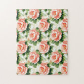 Rozen in Peach Pink Pattern Legpuzzel (Verticaal)