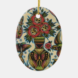 rozen in vaas keramisch ornament