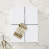  Rozen Kant en Burlap bruiloft gunst Cadeaulabel (Met Touw)