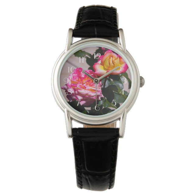 Rozen kleuren horloge (Voorkant)