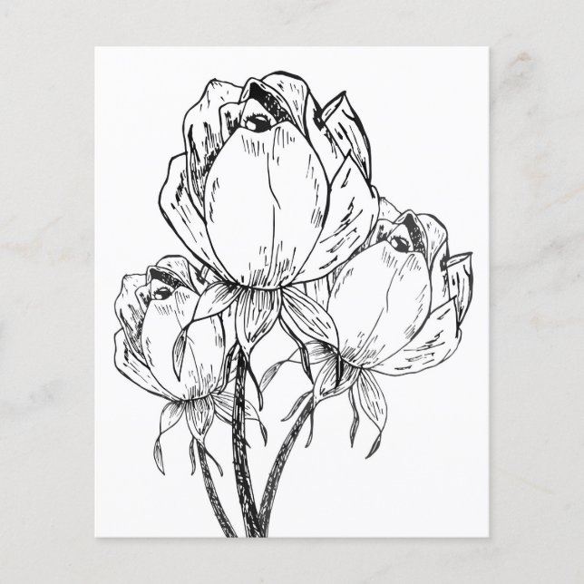 Rozen Kleurplaat (Voorkant)