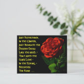 Rozen komen... briefkaart (Staand voorkant)