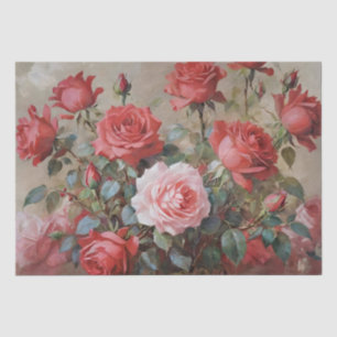 Rozen Kunst Olieverfschilderij Decoupage Tissuepapier