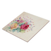 Rozen L - Grote keramische tegels Tegeltje (Zijkant)