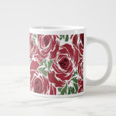 Rozen Landrode groene bloem Extra Grote Beker (Rechts)