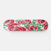 Rozen Landrode groene  bloem Skateboard (Horizontaal)