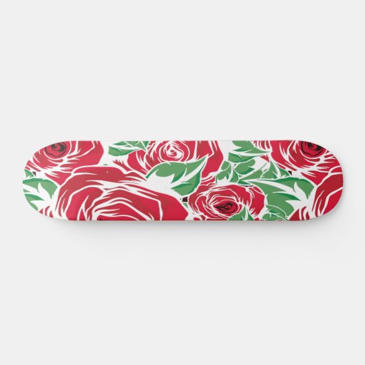 Rozen Landrode groene  bloem Skateboard (Horizontaal)