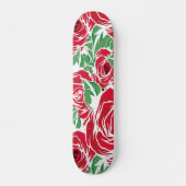 Rozen Landrode groene  bloem Skateboard (Voorkant)