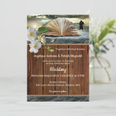 Rozen Liefde Verhaal Boek Bruiloft of Jubileum Kaart (Staand voorkant)