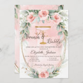 Rozen, Lijsten brunch & bubble Kaart (Voorkant / Achterkant)