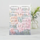 Rozen Luier Raffle Tickets Plain Typografie Kaart (Staand voorkant)