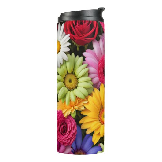 Rozen & madeliefjes #80 - thermosbeker (Gedraaid links)