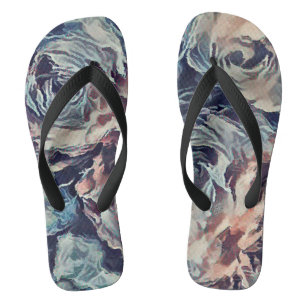 rozen met Abstracte kunstborstel met textuur afdru Teenslippers