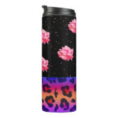 Rozen met dierenprint thermosbeker (Geroteerd rechts)