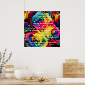 Rozen met gedicht poster (Keuken)