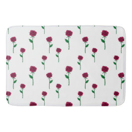 Rozen met het ontwerp van stamromantische Valentij Badmat