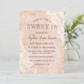 Rozen met  kant Oud papier SWEET 16 Kaart (Staand voorkant)