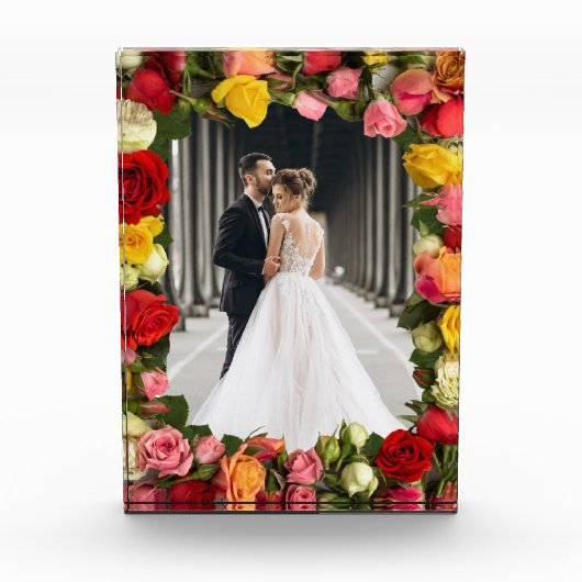 Rozen met meerdere kleuren fotoblokken (Voorkant)