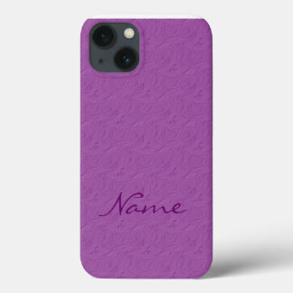 Rozen met reliëfdruk Lichte Paarse iPad-lucht daar iPhone 13 Hoesje