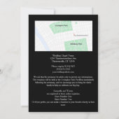 Rozen met rode vlam Gothic Wedding Kaart (Achterkant)