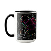 Rozen met rood en Violet Neon Verborgen orkaan op 