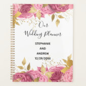 Rozen met roze goudbloem planner (Voorkant)