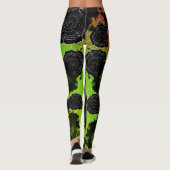 Rozen met zwarte diepte — Rasta Leggings (Achterkant)