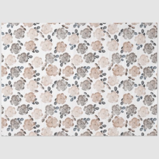 Rozen Metallic Pattern Soft Gift Wrap Tissuepapier (Voorkant)