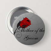 Rozen Moeder van de Groom Button (Voorkant /achterkant)