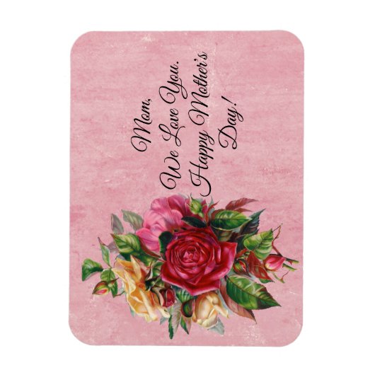 Rozen Moederdag Magnet Magneet (Verticaal)