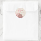 rozen monogram / naam florale sticker (Tas)