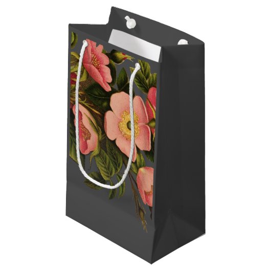 Rozen Mooi Roze Botanisch Klein Cadeauzakje (Voorkant Gekanteld)