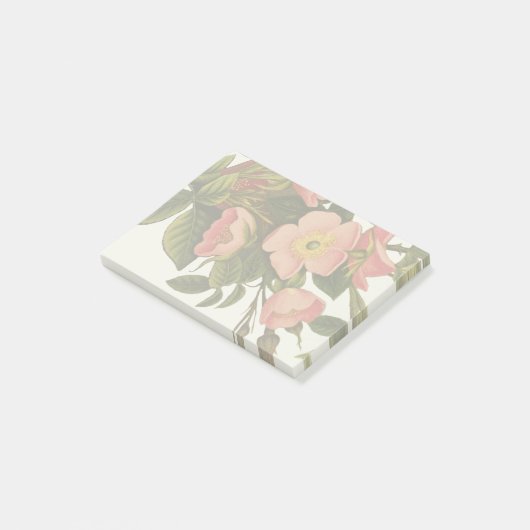 Rozen Mooi Roze Botanisch Post-it® Notes (Schuin)