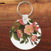  Rozen Mooi Roze Botanisch Sleutelhanger (Voorkant)