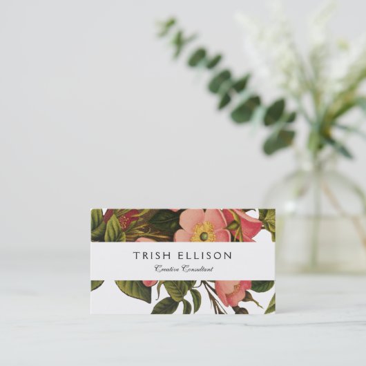  Rozen Mooi Roze Botanisch Visitekaartje (Staand voorkant)
