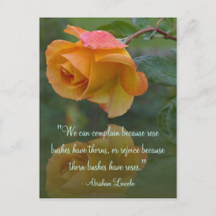Rozen Motivatie Lincoln Quote Briefkaart
