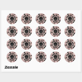 Rozen Nails Stylist Studio Custom Logo MMODERNN Ronde Sticker (Vel)