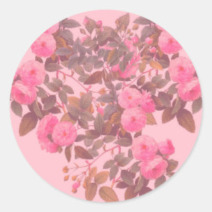 Rozen omleiden ronde sticker