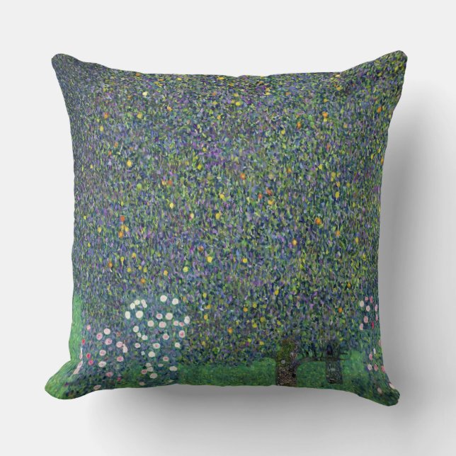 Rozen onder de bomen, c.1905 kussen (Voorkant)