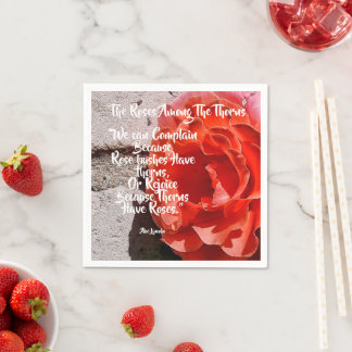 Rozen onder de doornen papieren servet