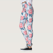 Rozen op blauw leggings (Links)