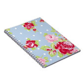 Rozen op blauw Notitieboek (Rechterzijde)