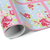 Rozen op blauw pakpapier (Rol Hoek)